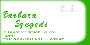 barbara szegedi business card